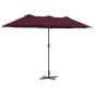 Preview: Gartenparasol Bordeauxrot 380 x 196 x 235 cm