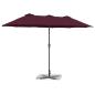 Preview: Gartenparasol Bordeauxrot 380 x 196 x 235 cm