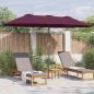 Preview: Gartenparasol Bordeauxrot 380 x 196 x 235 cm