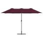 Preview: Gartenparasol Bordeauxrot 380 x 196 x 235 cm