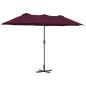 Preview: Gartenparasol Bordeauxrot 380 x 196 x 235 cm