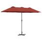 Preview: Gartenparasol Terrakotta 380 x 196 x 235 cm