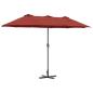 Preview: Garten-Sonnenschirm Terrakotta 370 x 197 x 239 cm
