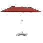 Preview: Gartenparasol Terrakotta 380 x 196 x 235 cm