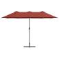 Preview: Gartenparasol Terrakotta 380 x 196 x 235 cm