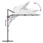 Preview: Sonnenschirm Sand 372 x 198 x 243 cm Polyester und Aluminium