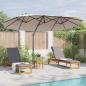 Preview: Garten-Kantilever-Pergola mit Schloss Taupe 372 x 198 x 253 cm