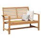 Preview: Gartenbank Braun 110 x 64 x 76.5 cm Massives Teakholz