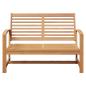 Preview: Gartenbank Braun 110 x 64 x 76.5 cm Massives Teakholz