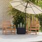 Preview: ARDEBO.de - Gartenstühle 2 pcs Braun 60 x 65 x 76.5 cm Massives Teakholz