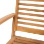 Preview: Gartenstühle 2 pcs Braun 60 x 65 x 76.5 cm Massives Teakholz