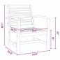 Preview: Gartenstühle 2 pcs Braun 60 x 65 x 76.5 cm Massives Teakholz