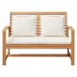 Preview: ARDEBO.de - Gartenbank Braun 110 x 64 x 76.5 cm Massives Teakholz