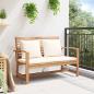 Preview: Gartenbank Braun 110 x 64 x 76.5 cm Massives Teakholz