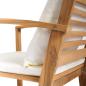 Preview: Bank Braun und Creme 110 x 66 x 76 cm Massivholz Teak