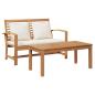 Preview: Garten-Sofa-Set 2 pcs Braun Massives Teakholz