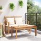 Preview: Garten-Sofa-Set 2 pcs Braun Massives Teakholz