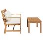 Preview: Garten-Sofa-Set 2 pcs Braun Massives Teakholz