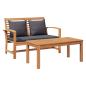 Preview: Gartenbank Braun 110 x 64 x 76.5 cm Massives Teakholz