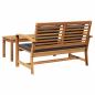 Preview: Bank Braun und Dunkelgrau 110 x 66 x 76 cm Massivholz Teak