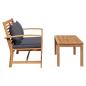 Preview: Gartenbank Braun 110 x 64 x 76.5 cm Massives Teakholz