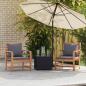 Preview: ARDEBO.de - Gartenstühle 2 pcs Braun 60 x 65 x 76.5 cm Massives Teakholz