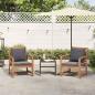 Preview: Gartenstühle 2 pcs Braun 60 x 65 x 76.5 cm Massives Teakholz