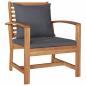 Preview: Gartenstühle 2 pcs Braun 60 x 65 x 76.5 cm Massives Teakholz