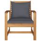 Preview: Gartenstühle 2 pcs Braun 60 x 65 x 76.5 cm Massives Teakholz