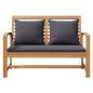 Preview: Garten-Sofa-Set 2 pcs Braun Massives Teakholz