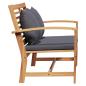 Preview: Garten-Sofa-Set 2 pcs Braun Massives Teakholz