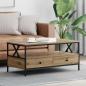 Preview: ARDEBO.de - Couchtisch Eiche handwerklich 100 x 51 x 45 cm Holzwerkstoff