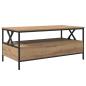 Preview: Couchtisch Eiche handwerklich 100 x 51 x 45 cm Holzwerkstoff