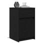Preview: LED Nachttisch Schwarze Eiche 38 x 34 x 61 cm Spanplatte