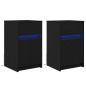 Preview: LED Nachttisch 2 pcs Schwarze Eiche 38 x 34 x 61 cm Spanplatte
