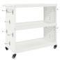 Preview: Werkzeugwagen Weiß 75 x 35 x 73 cm Pulverbeschichteter Stahl