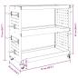 Preview: Werkzeugwagen mit Regal mit Rad mit Speicher Olivgrün 75 x 35 x 73 cm