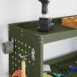 Preview: Werkzeugwagen mit Regal mit Rad mit Speicher Olivgrün 75 x 35 x 73 cm
