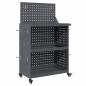 Preview: Werkzeugwagen mit Regal mit Rad mit Speicher Anthrazit 65 x 35 x 111 cm