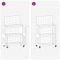 Preview: Werkzeugwagen mit Regal mit Rad mit Speicher Anthrazit 65 x 35 x 111 cm