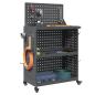 Preview: Werkzeugwagen mit Regal mit Rad mit Speicher Anthrazit 65 x 35 x 111 cm