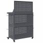 Preview: Werkzeugwagen mit Regal mit Rad mit Speicher Anthrazit 65 x 35 x 111 cm