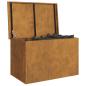 Preview: Außenlagerbox mit Speicher Braun 80 x 50.5 x 50 cm