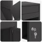 Preview: Paketdrop-Box Schwarz 41 x 38 x 103 cm Stahl