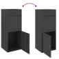 Preview: Paketdrop-Box Schwarz 41 x 38 x 103 cm Stahl