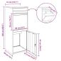 Preview: Paketdrop-Box Schwarz 41 x 38 x 103 cm Stahl