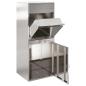 Preview: Paketdrop-Box Schwarz 41 x 38 x 103 cm Edelstahl