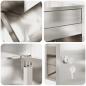 Preview: Paketdrop-Box Schwarz 41 x 38 x 103 cm Edelstahl