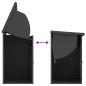 Preview: Paketdrop-Box Schwarz 44 x 35 x 59 cm Stahl