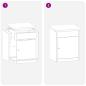 Preview: Paketdrop-Box Schwarz 44 x 35 x 59 cm Edelstahl